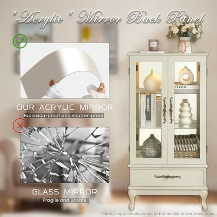거실 진열장: 고풍스러운 마감 처리된 나무 소재의 장식 - Display Case Acrylic 리뷰 및 가격